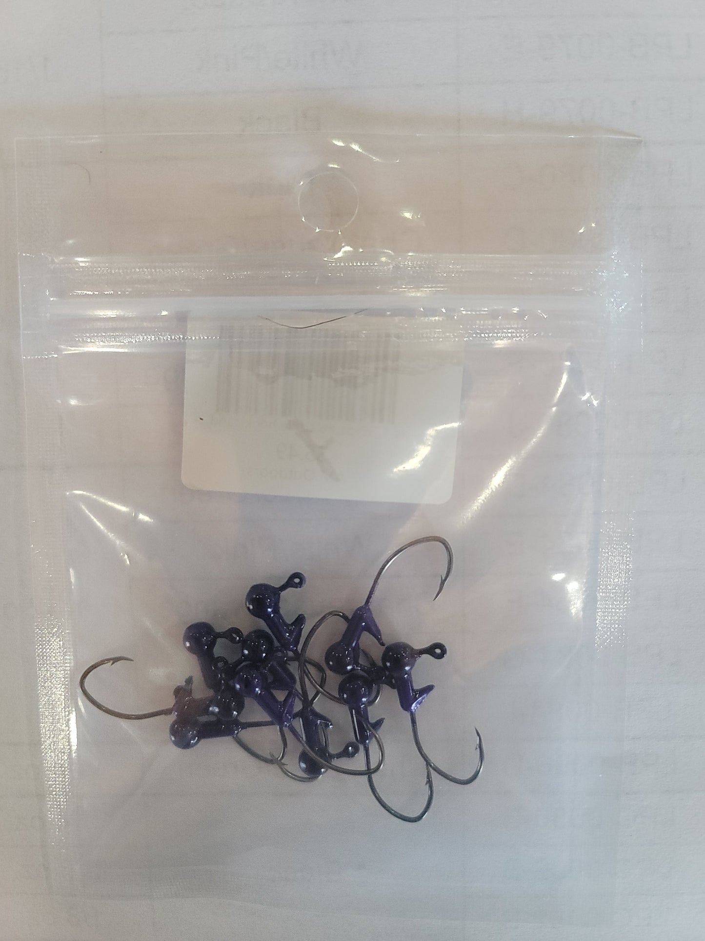 1/32 oz #6 Sickle Hook Purple 10pk