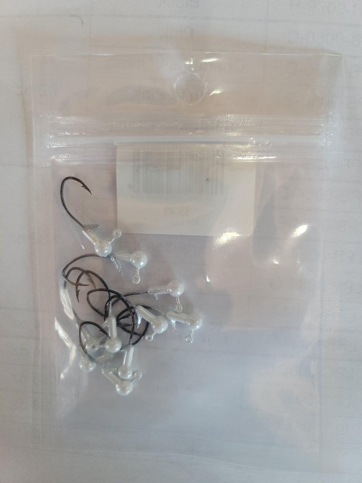 1/32 oz #6 Sickle Hook White 10pk