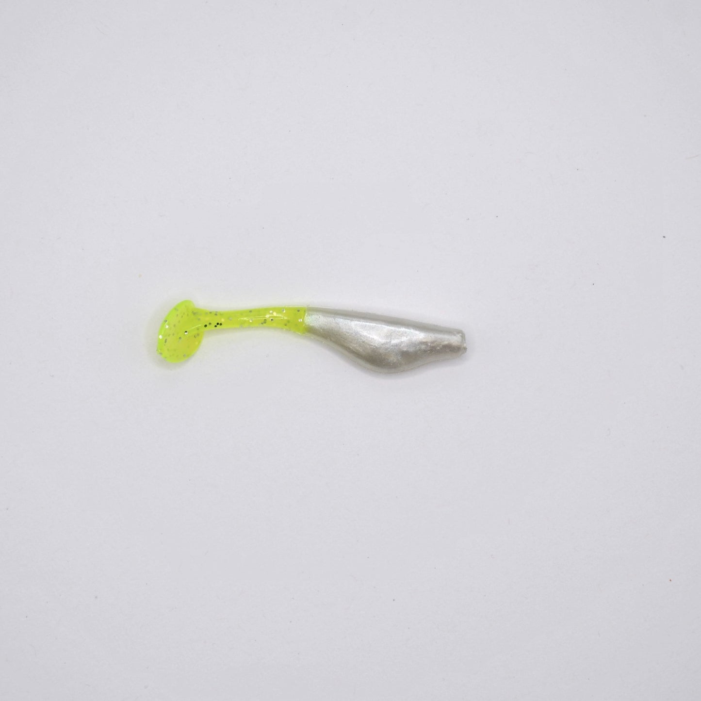 Paddle Shad - White Pearl Chartreuse Sparkle