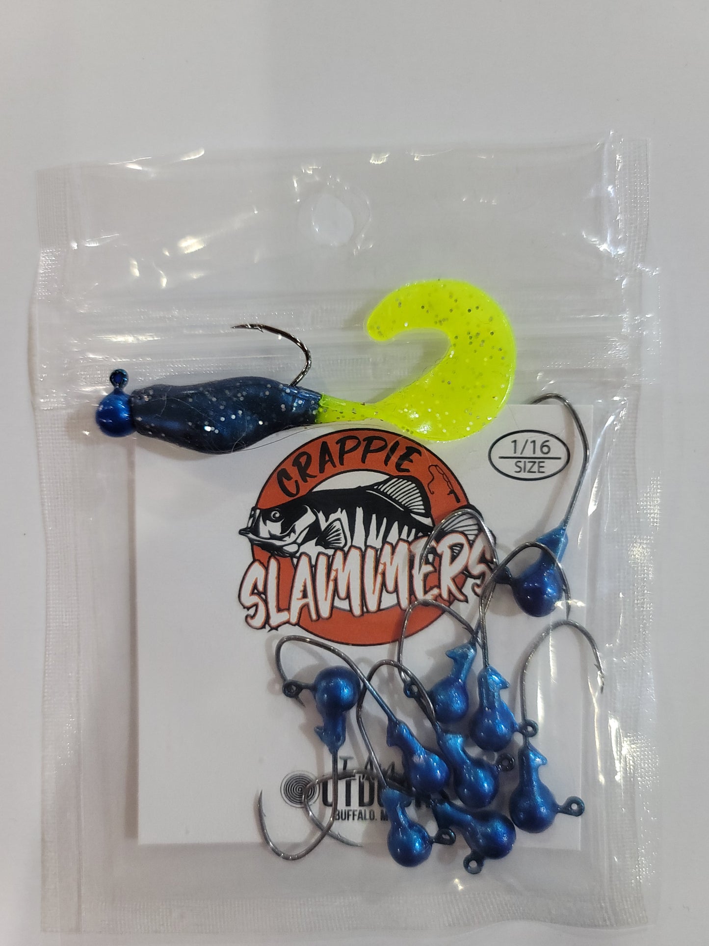 1/16oz Sickle Hook Jig Heads - Candy Blue