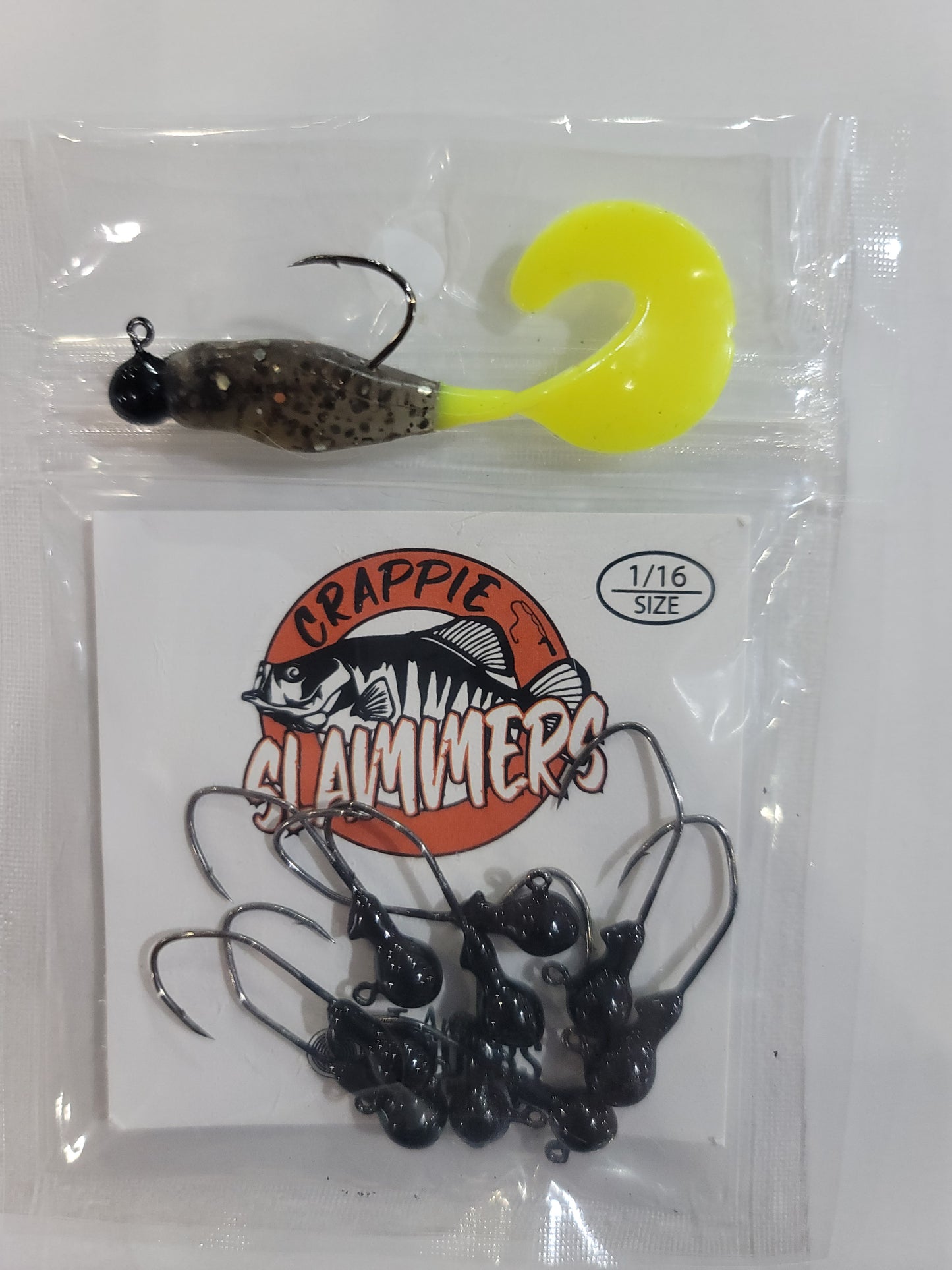 1/16oz Sickle Hook Jig Heads - Jet Black