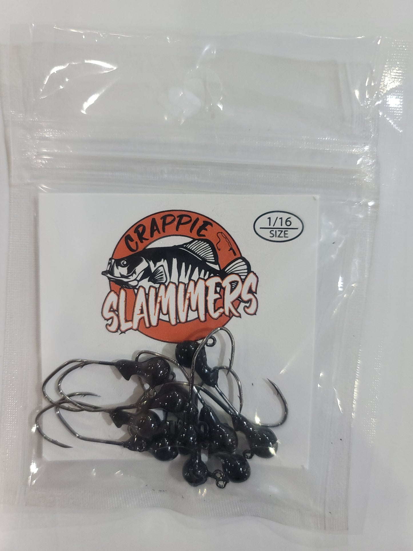 1/16oz Sickle Hook Jig Heads - Jet Black