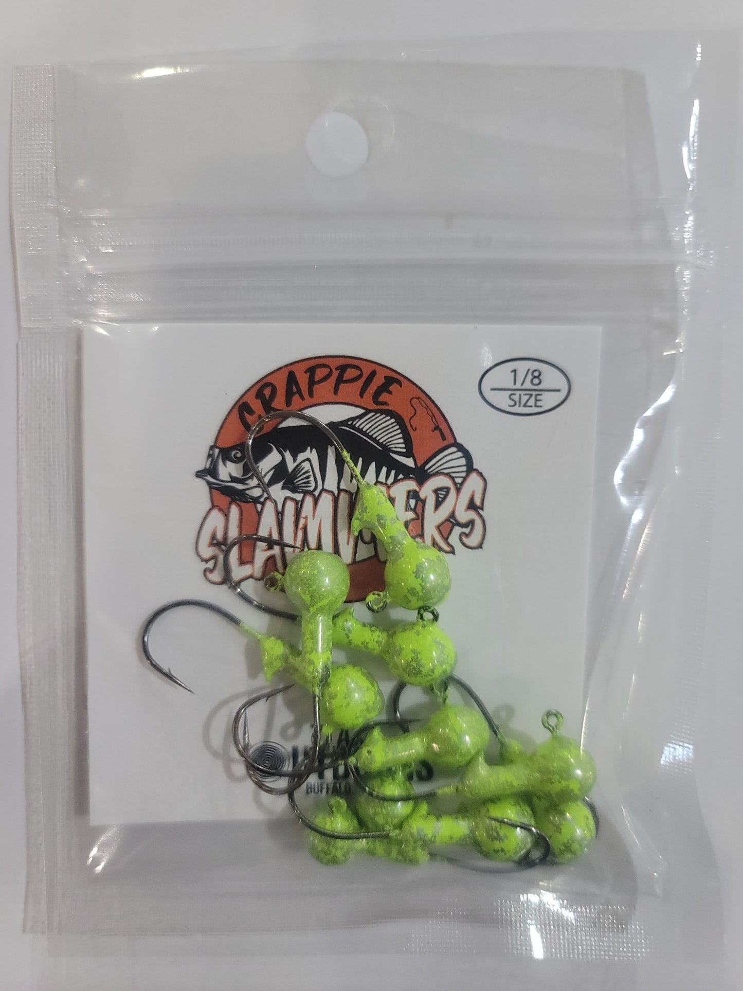 1/8oz Aberdeen Jig Heads - Chartreuse Chrome