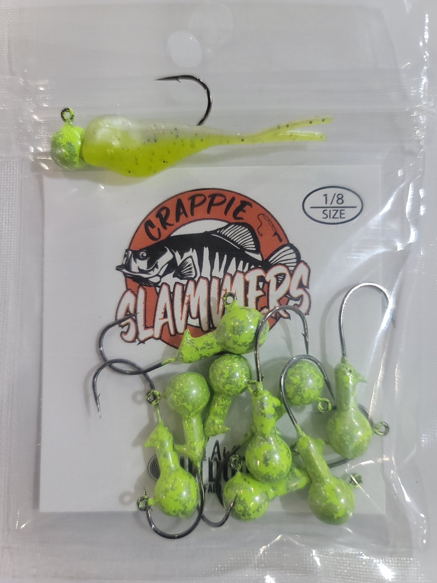 1/8oz Aberdeen Jig Heads - Chartreuse Chrome