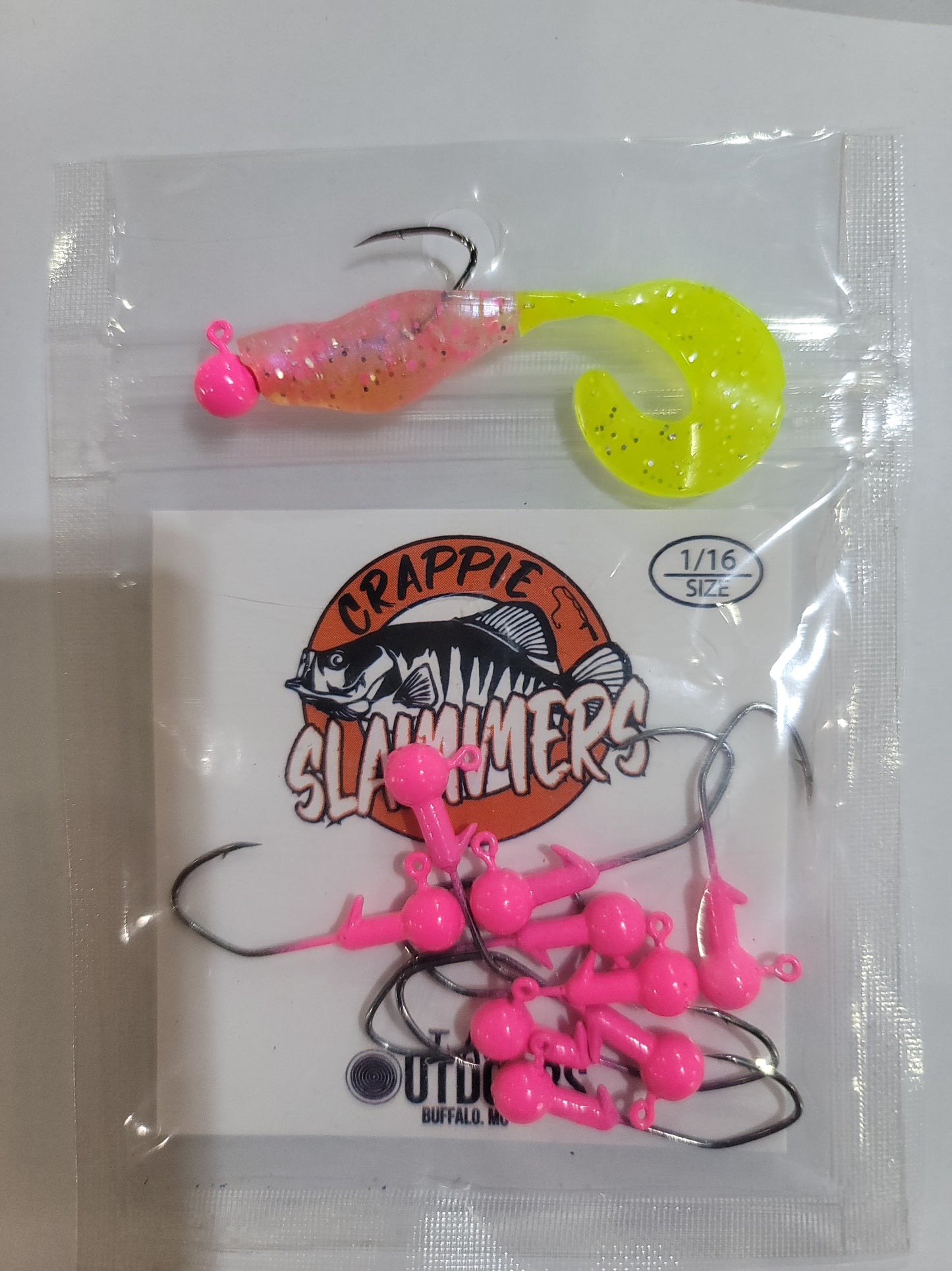 1/16oz Sickle Hook Jig Heads - Pink