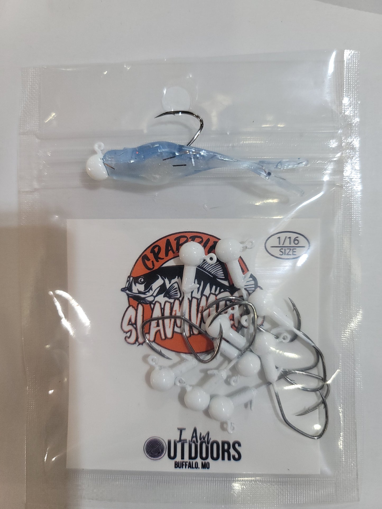 1/16oz Sickle Hook Jig Heads - White