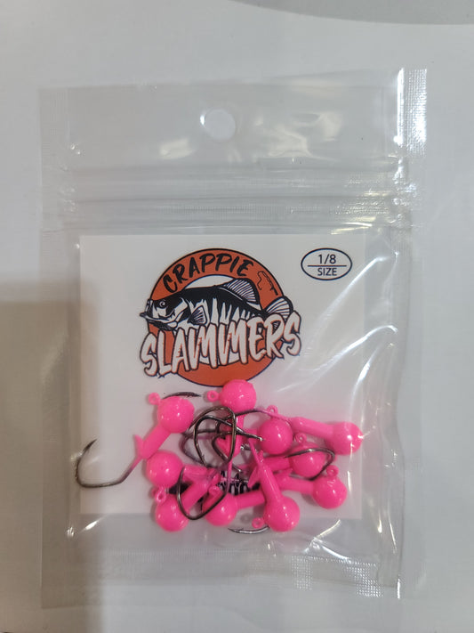 1/8oz Sickle Hook Jig Heads - Pink