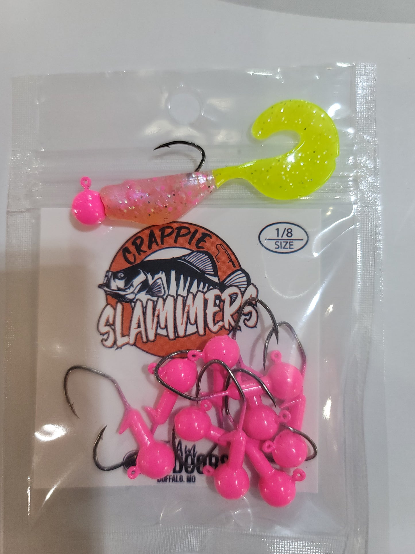 1/8oz Sickle Hook Jig Heads - Pink