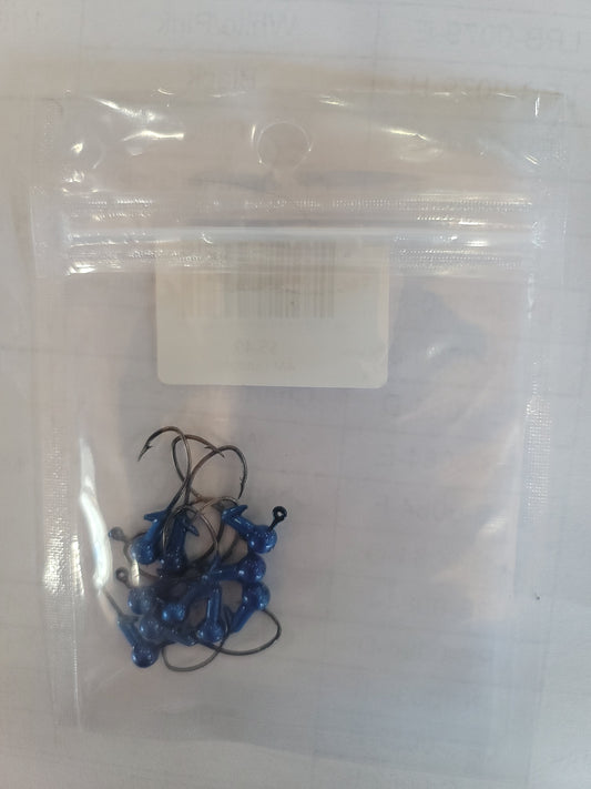 1/32 oz #6 Sickle Hook Blue 10pk