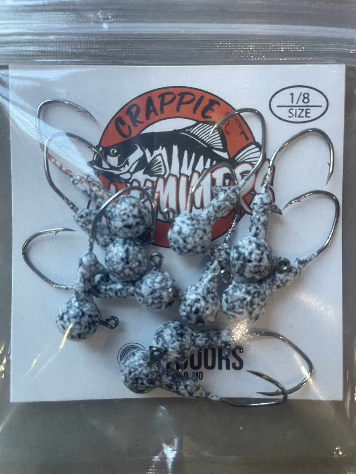 1/8oz Sickle Hook Jig Heads - White Pepper