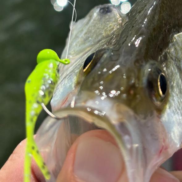 Mini Split Tail Shad - Silver Pepper Glow