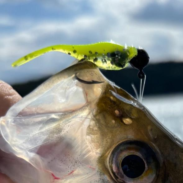 Mini Split Tail Shad - Silver Pepper Glow