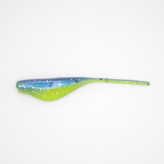 Straight Tail Shad - Midnight Chartreuse Sparkle