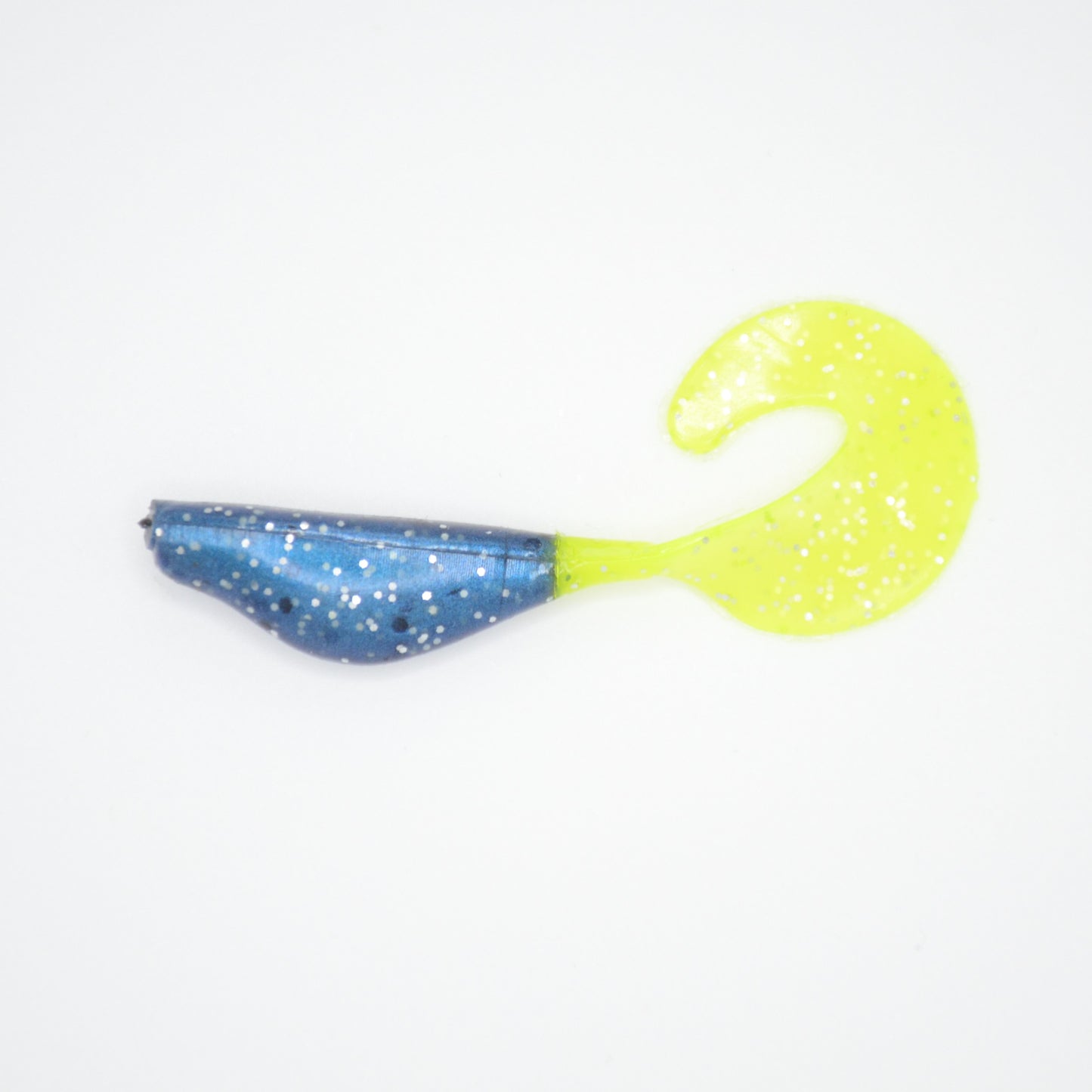 Shad Grub - Midnight Chartreuse Sparkle