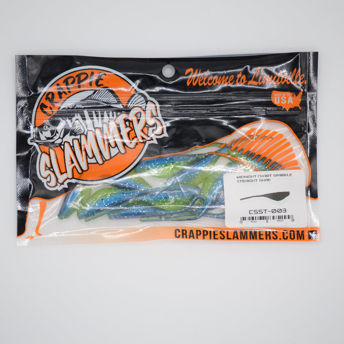 40 Esche Tubo Da Pesca - 1,5 Pollici, Bianco/Chartreuse Sparkle Per Crappie E Bluegill