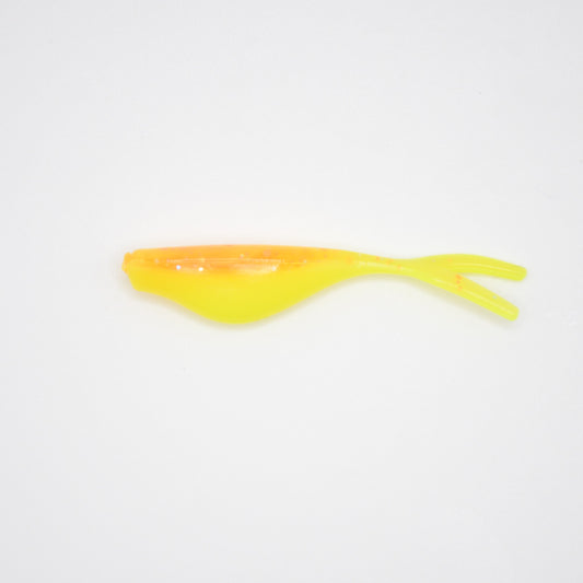 Split Tail Shad - Orange Glow Chartreuse