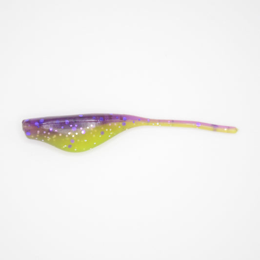 Straight Tail Shad - Purple Chartreuse Sparkle